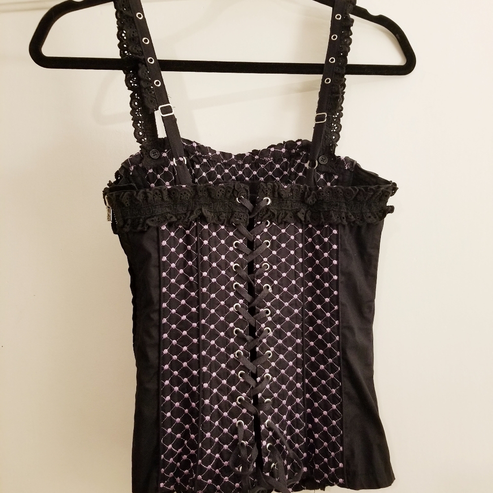 Vintage Tripp nyc black w/ polka dots corset - Picture 5 of 8